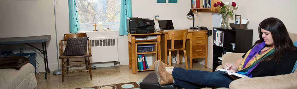woman sitting at residence